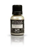 Ready-to-use Metallic Pearlescent Ivory 100% Edible Food Paint for Cake and Icing Decoration