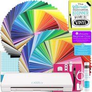 Silhouette CAMEO 3 Bluetooth Starter Bundle with 129 Oracal Vinyl Sheets, Transfer Paper, Guide, Class, and More