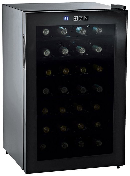 Wine Enthusiast Silent 28 Bottle Touchscreen Wine Refrigerator (Mirrored Door)