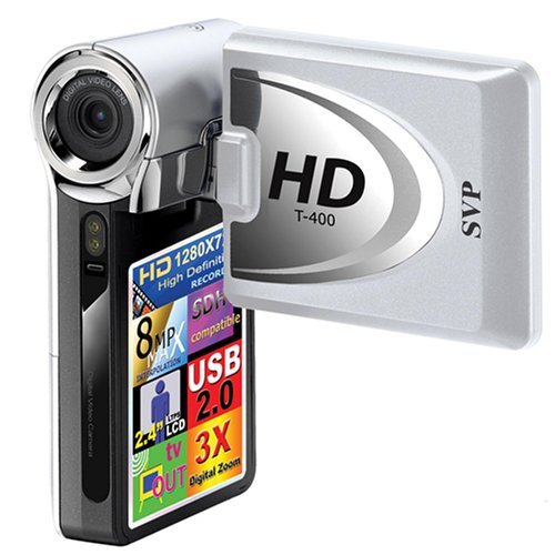 SVP T400-Silver 1280x720p True HD Camcorder with 2.4 LCD" N4