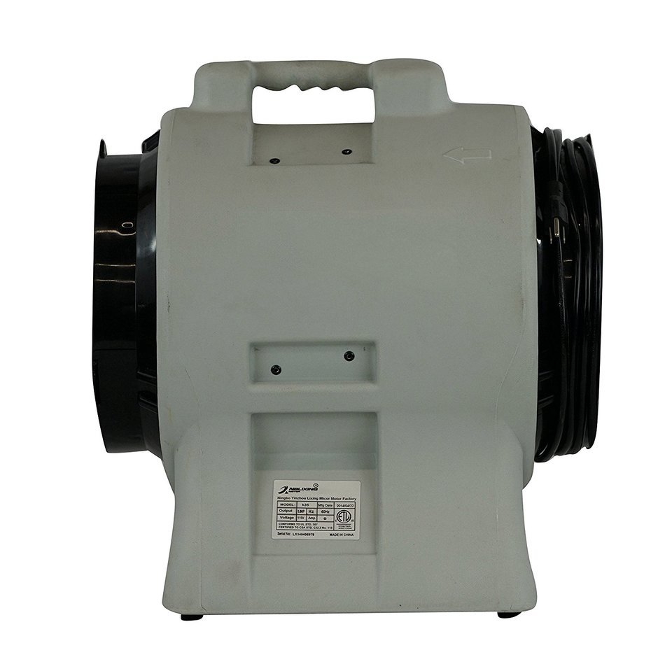 MOUNTO 1HP 3000CFM 12" Axial Blower Exhaust Fan Confined Space Blower &hellip; (Yellow) N2