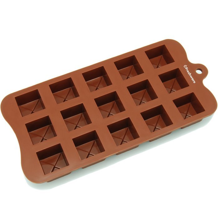 Freshware CB-607BR Silicone Break-Apart Chocolate, Protein and Energy Bar Mold N12