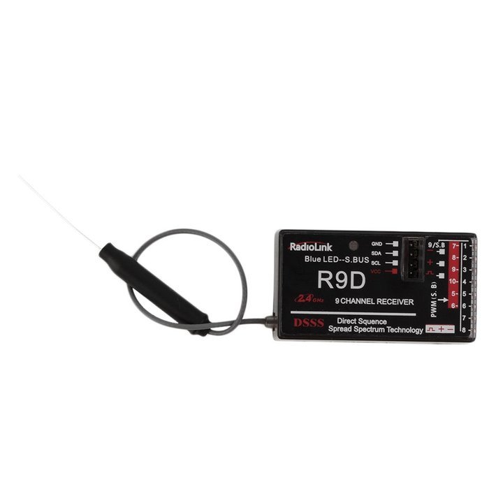 eshion New R9D 2.4G 9CH Channel Receiver For RadioLink AT9 AT10 Transmitter N2