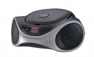 Sylvania Portable Bluetooth Cd Player AM/FM Radio Tuner Mega Bass Reflex Stereo Sound System Plus Cube Cable 6ft...