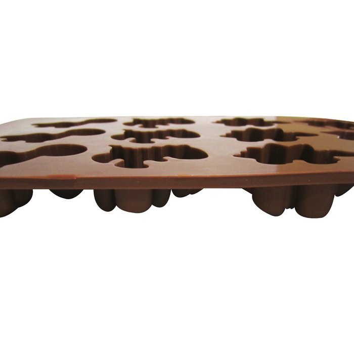 1 X Dinosaur Silicone Baking Non-stick Flexible Mold Muffin Pan Ice Tray, 12 Dinosaurs Chocolate Brown N6