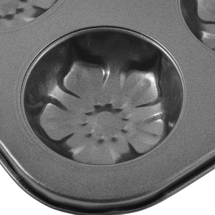 uxcell Kitchen Baking NonStick Flower Shaped 6-Cup Bakeware Pan Mould Mold N2