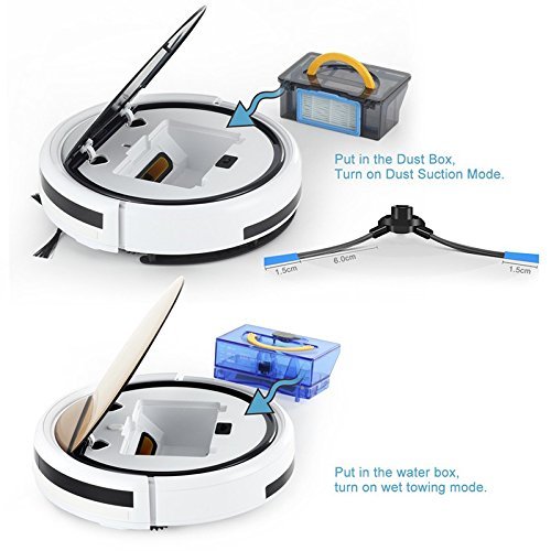 ILIFE Smart Wet Robot Vacuum Cleaner Wet and Dry Clean MOP Water Tank HEPA Filter,Ciff Sensor,Self Charge V5 PRO... N3