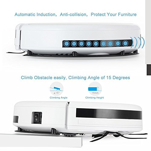 ILIFE Smart Wet Robot Vacuum Cleaner Wet and Dry Clean MOP Water Tank HEPA Filter,Ciff Sensor,Self Charge V5 PRO... N4