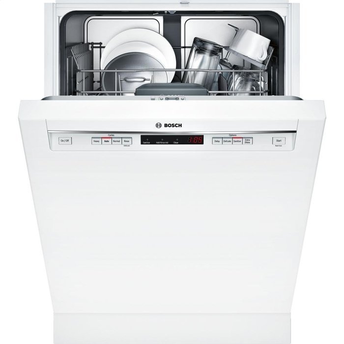 Bosch SHE53T52UC 300 24" White Semi-Integrated Dishwasher - Energy Star N7