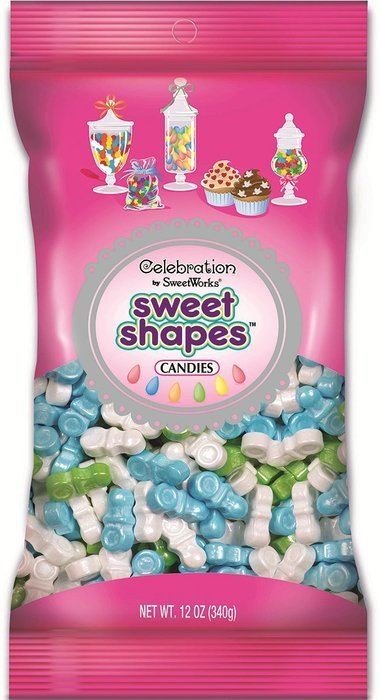 Sweetworks Celebrations Candy Sweet Shapes Bag, 12 oz, Shimmer White Doves
