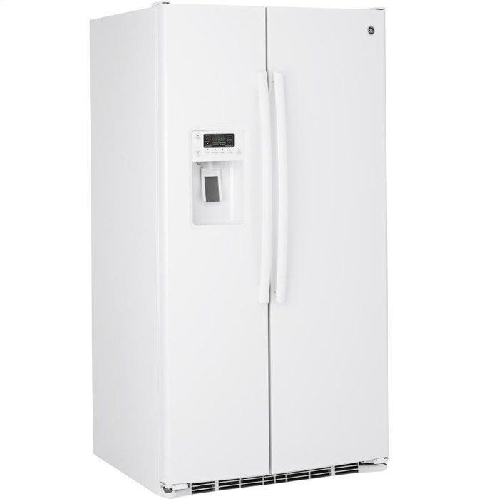 GE GSS25GGHWW 25.4 Cu. Ft. White Side-By-Side Refrigerator N8