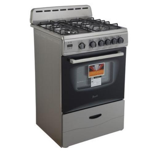 AVANTI GR2416CSS Gas Range Sealed Burners, 24", Black