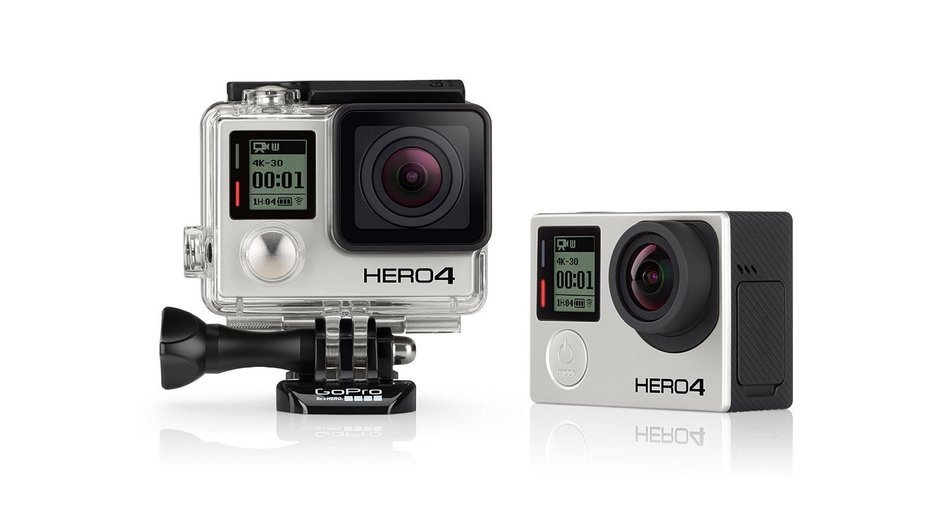 GoPro HERO 4 Black Edition Waterproof Sports & Action Camera with Standard Housing, 3-way Pivot Arm and 2 Adhesive... N7