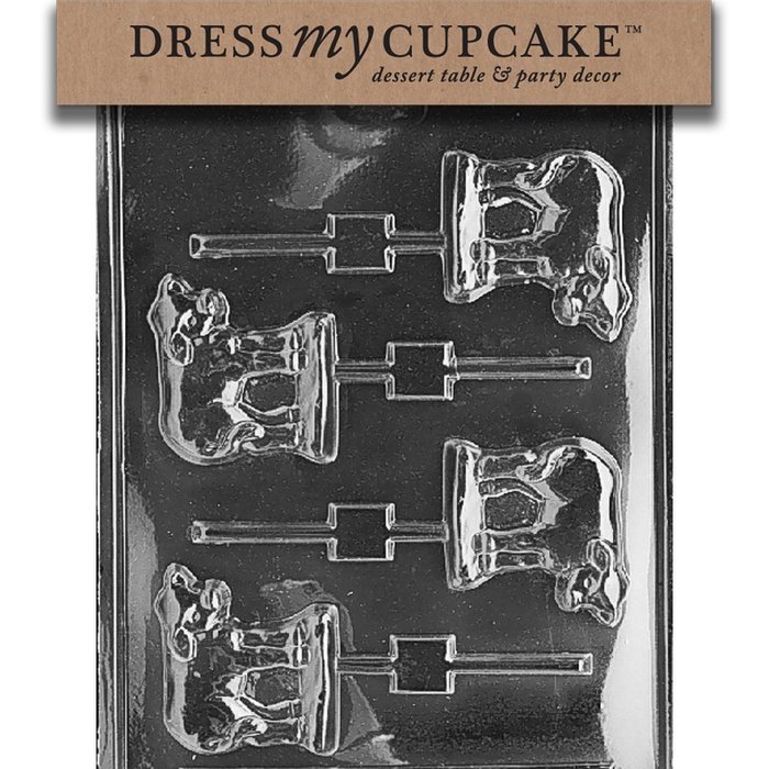 Dress My Cupcake Chocolate Candy Mold, Cow Lollipop