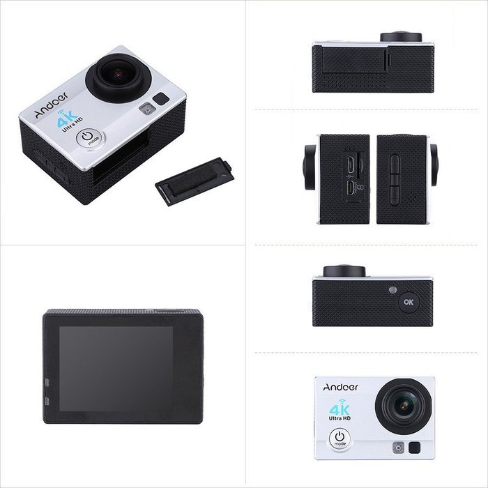 Andoer&reg; Camera 2" Ultra-HD LCD 4K 25FPS Full HD 1080P 60FPS Action Video camera Wifi Cam 16MP 170&deg; Wide-Angle... N36