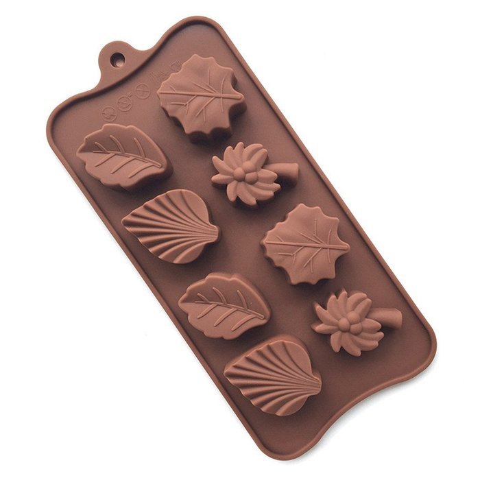 WMSTUDIO Creative Pattern Leaf Shape Silicone Chocolate Mold