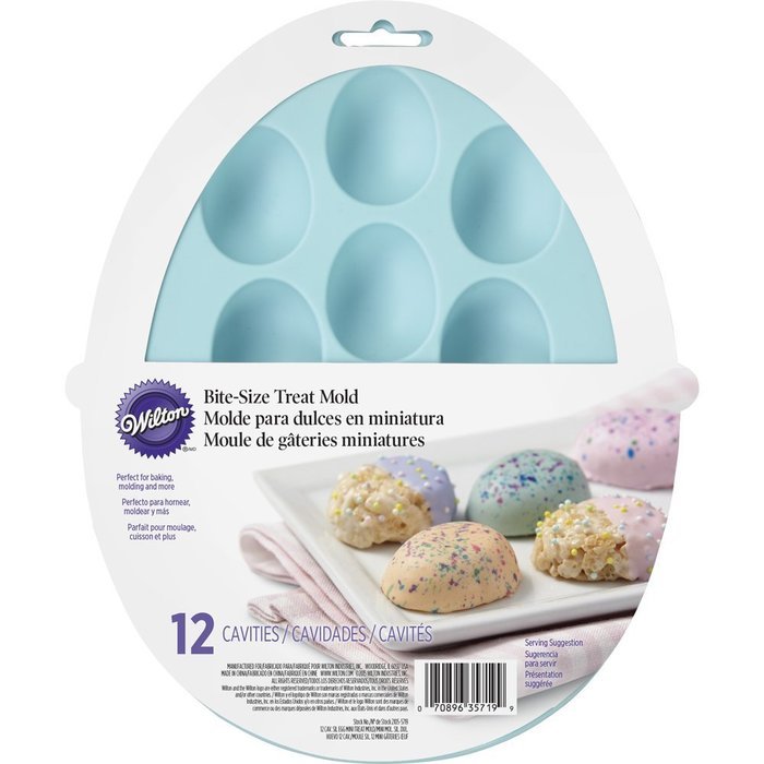 2105-5719 Wilton Easter Egg Shaped Silicone Treat Mold N4