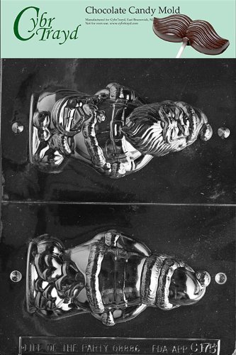 Cybrtrayd C175 3D Santa with Bag Life of the Party Chocolate Candy Mold with Exclusive Cybrtrayd Copyrighted Chocolate...
