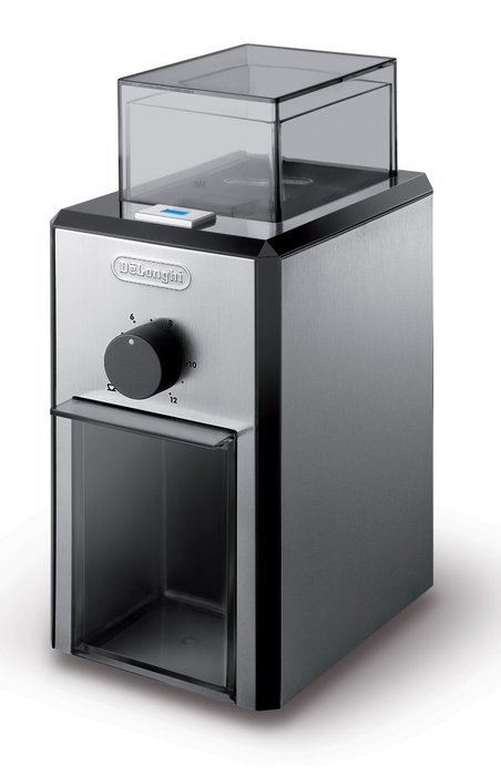 DeLonghi Stainless Steel Burr Coffee Grinder with Grind Selector and Quantity Control N6