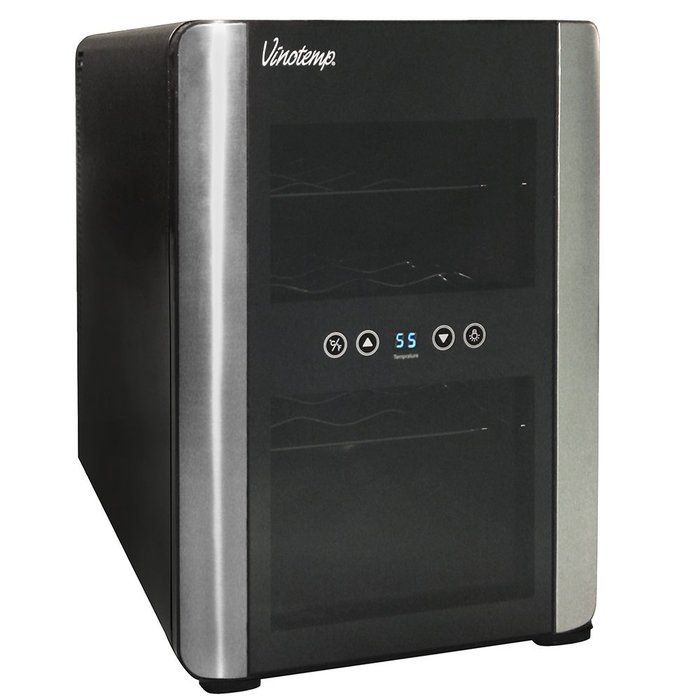 Vinotemp VT-12TEDi 12-Bottle Thermoelectric Wine Cooler, Black N2