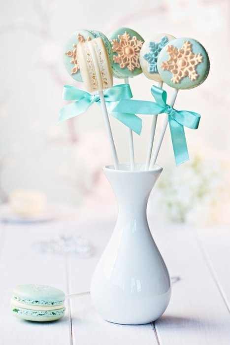 Snowflake Chocolate Candy Molds, Set of 2 - Cupcake & Cake Toppers, Party Decorations, Frozen Treats N4