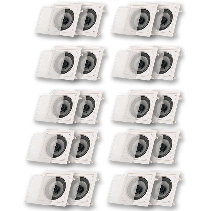 Acoustic Audio CS-I62S In Wall / Ceiling 6.5" Speakers 10 Pair Pack Home Theater 5000 Watts CS-I62S-10PR