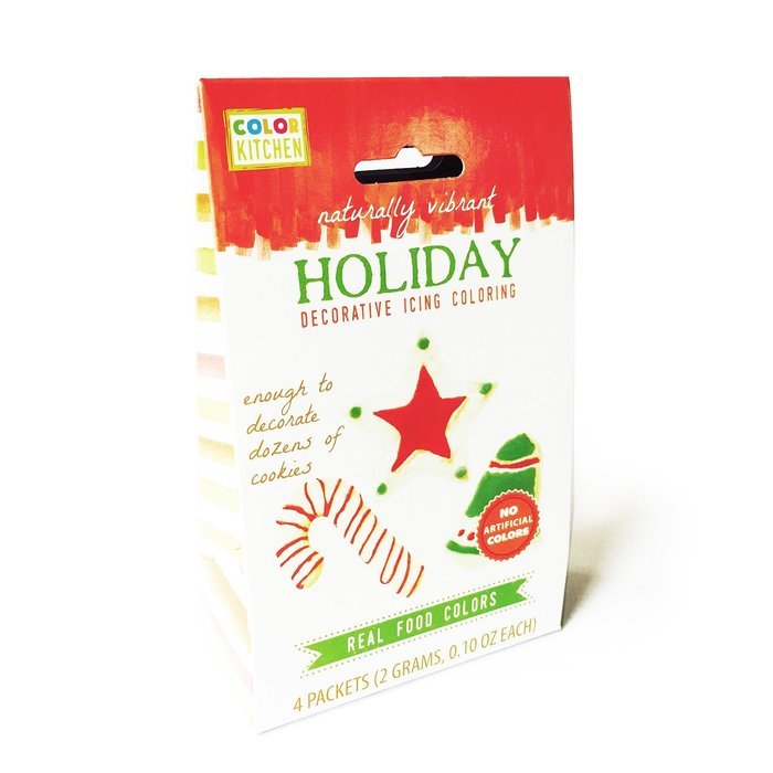 Holiday Icing Colors 4 PACKETS ( 2 GRAMS, 0.10 OZ EACH ) N2