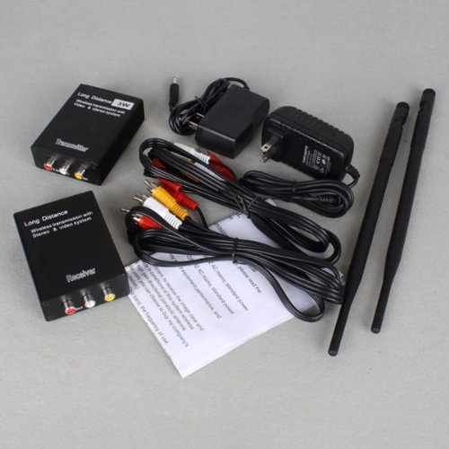 RioRand 2.4GHz Wireless 3W Audio Video AV Transmitter Sender Receiver CCTV N3