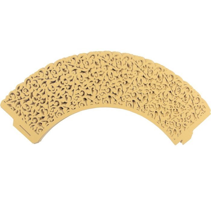 Mydio Set of 50 Cupcake Wrappers Wedding Birthday Decorations, Gold N5