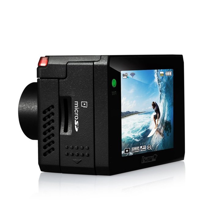 1080p Fullhd 60fps Wifi Action Camera Isaw Extreme Play with 50m Waterproof Casing Helmet Mount Selfie Stick with... N6