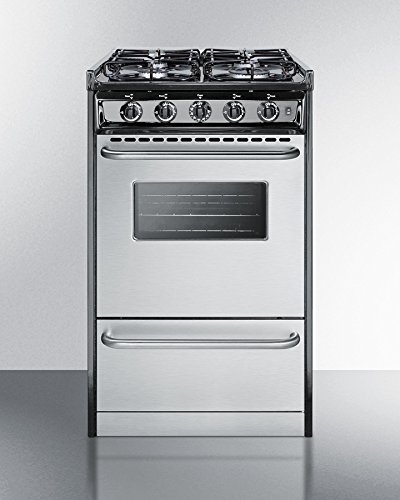 20" Wide Slide-In Gas Range with Stainless Doors & Sealed Burners N3