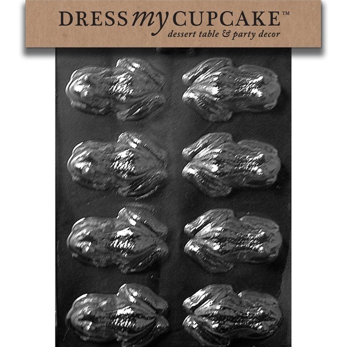 Dress My Cupcake Chocolate Candy Mold, Frog, Set of 6