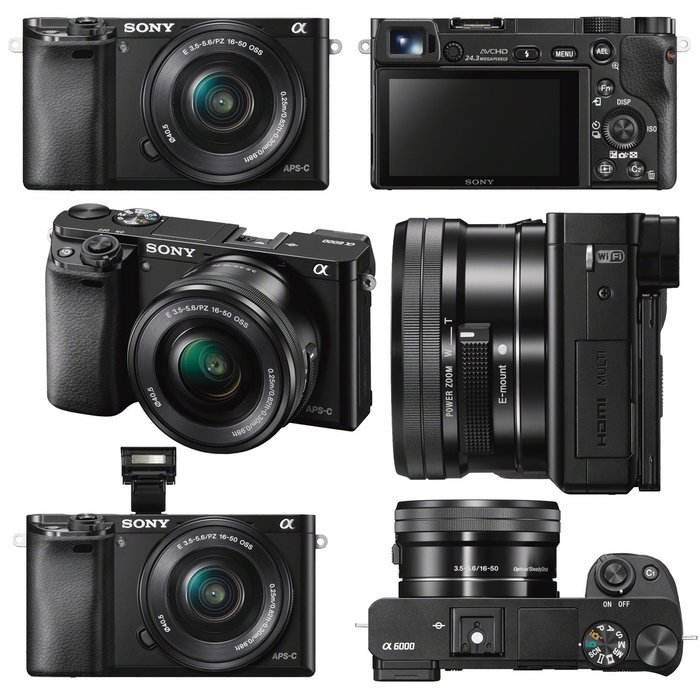 Sony a6000 Mirrorless Camera with 16-50mm Lens (Black) with Sony E 55-210mm Lens N3