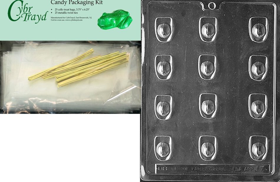 Cybrtrayd J007 Fireman's Hat Chocolate Candy Mold with Exclusive Cybrtrayd Copyrighted Chocolate Molding Instructions N4