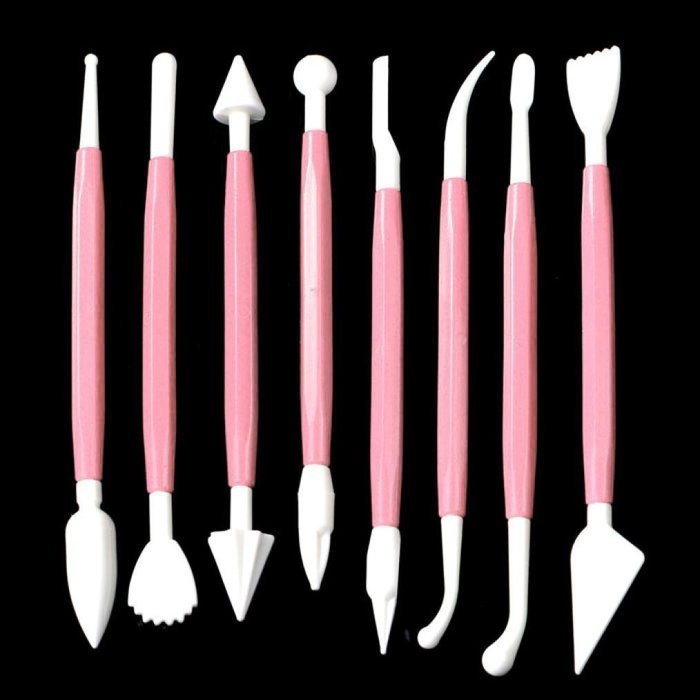 Mikey Store 8 Pcs Kit sugarcraft Fondant Cake Decorating Modelling Tools Decorations N5
