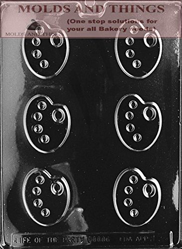 ARTIST PALETTE Chocolate Candy Mold With &copy; Candy Making Instruction -Set of 2