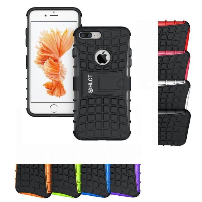 iPhone 7 Plus Case, HLCT Rugged Shock Proof Dual-Layer Case with Built-In Kickstand for iPhone 7 Plus 5.5 Inch... N38