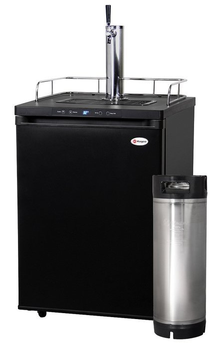 Kegco Full-Size Digital Homebrew Kegerator Dual Faucet Ball Lock Keg Dispenser Black N8