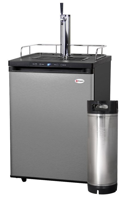 Kegco Full-Size Digital Homebrew Kegerator Dual Faucet Ball Lock Keg Dispenser Black N10