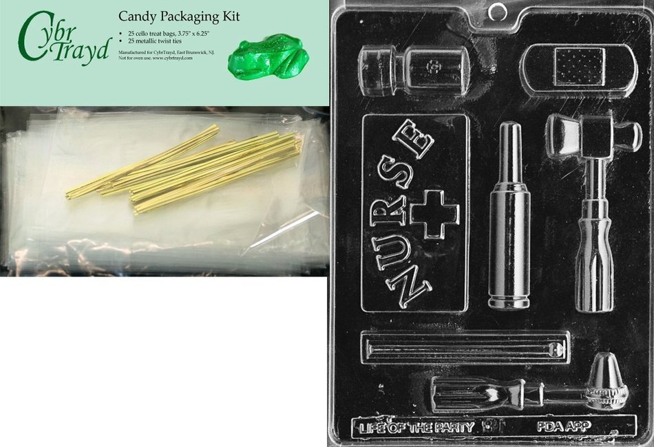 Cybrtrayd J081 Nurse Kit Chocolate Candy Mold with Exclusive Cybrtrayd Copyrighted Chocolate Molding Instructions