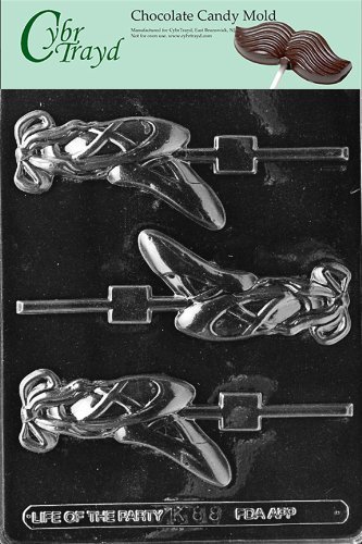 Cybrtrayd K088 Ballet Slippers Lolly Kids Chocolate Candy Mold