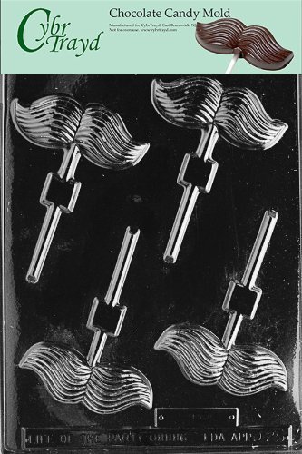 Cybrtrayd D025 Mustache Lolly Dads and Moms Chocolate Candy Mold, Garden, Lawn, Maintenance N2