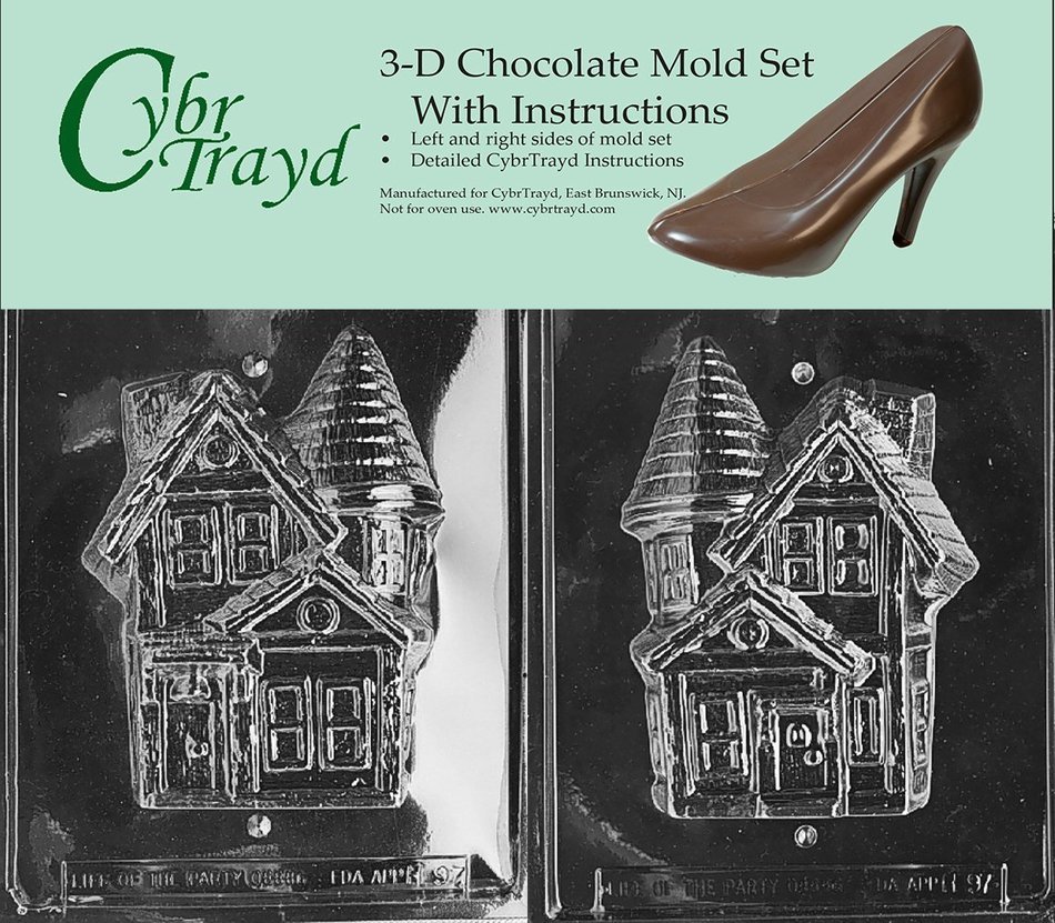 Cybrtrayd H097AB Chocolate Candy Mold Includes 3D Chocolate Molds cybrtrayd-h097ab-chocolate-candy-mold-includes-3d-chocolate-molds