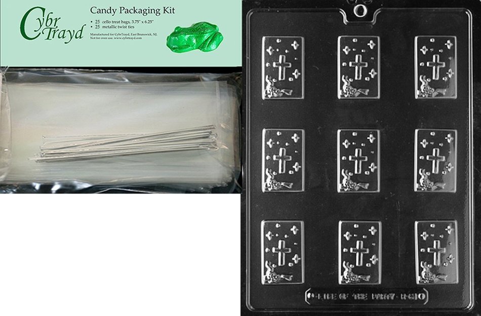 Cybrtrayd R063 Communion/Baptism Mint Chocolate Candy Mold with Exclusive Cybrtrayd Copyrighted Chocolate Molding... N6