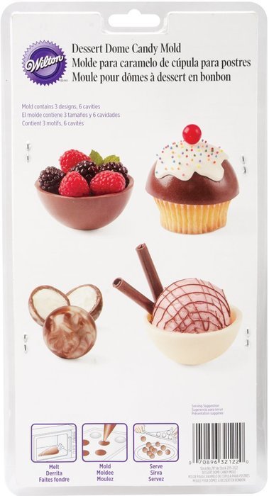 Wilton 2115-2122 Dome Candy Mold, 6 Cavities