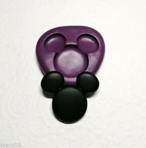 Silicone Molds Mickey Mouse Moulds (20-29mm) Fondant Icing Chocolate Clay Candy N5