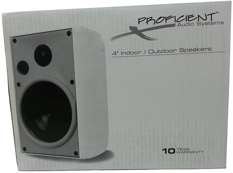 PROFICIENT AUDIO SYSTEMS AW400WHT 4" 2-Way Indoor/Outdoor Speakers (White)