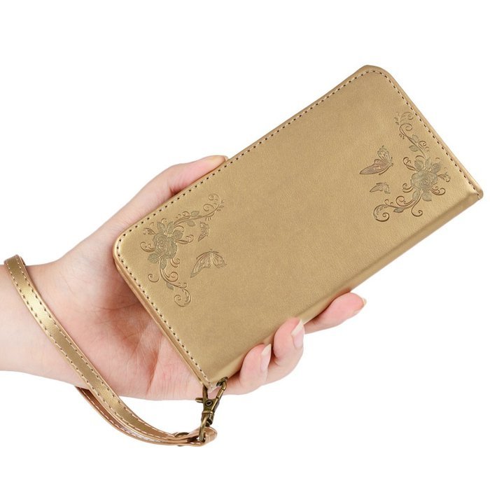 LG G5 Case,LG H868 Case - Wallet Folio Flip Magnetic Smart Closure Embossed Butterflies PU Leather Case with Stand... N15