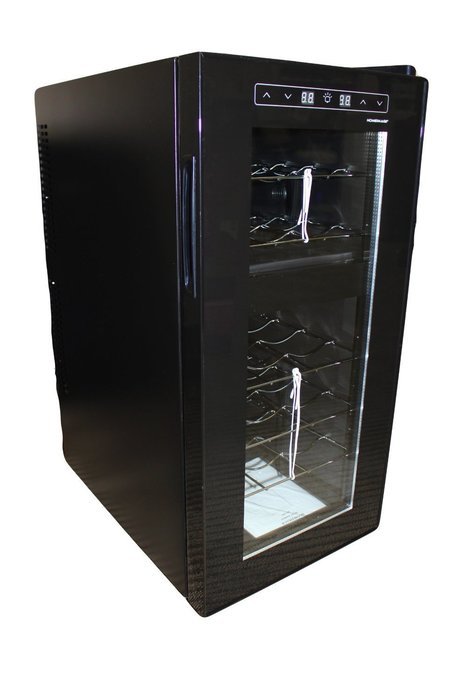 HOMEIMAGE 18 Bottle Two-Temp Zones SoftTouch Control Silent Wine Cooler - HI-18TS N2