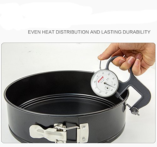 VILONG 9 inch circular Springform interlocking Chef's Classic Nonstick Bakeware Springform Pan, black (1, black) N4